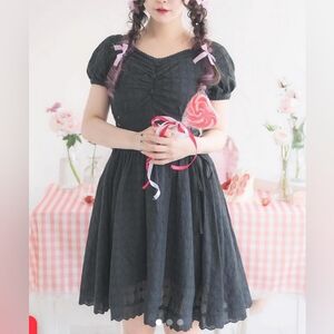 Pium Black Eyelet Sundress